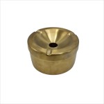 Round ashtray, made of stainless steel, Wei, 10.3 cm, golden color